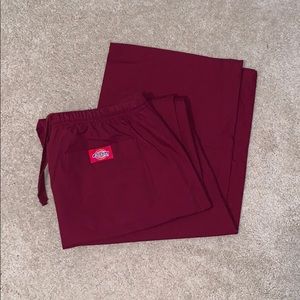 Wine colored scrub pants
